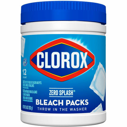 Clorox Zero Splash Bleach Packs, 12/Tub (CLO31371EA)