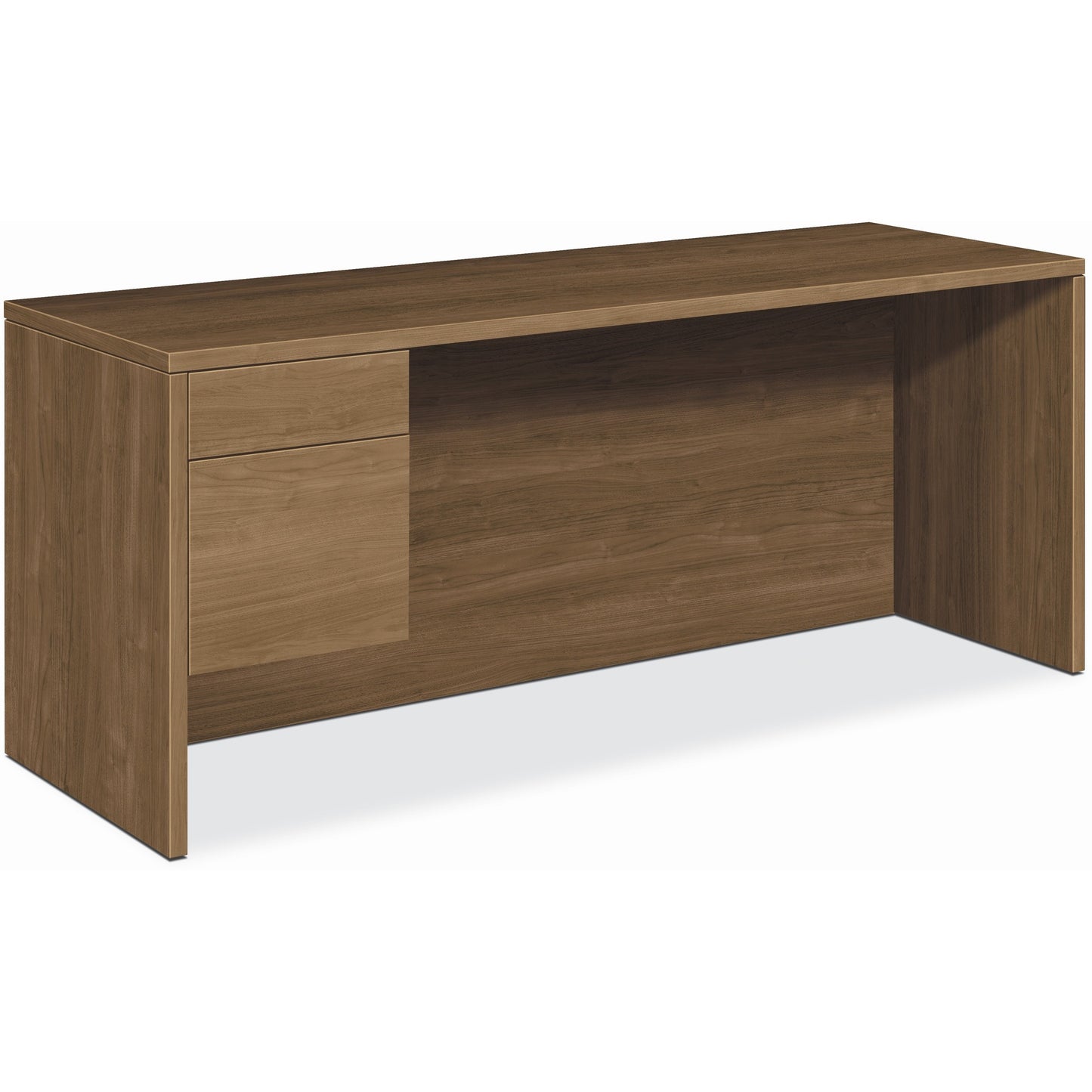 HON® 10500 Series 3/4-Height Left Pedestal Credenza, 72" x 24" x 29.5", Pinnacle (HON10546LPINC)