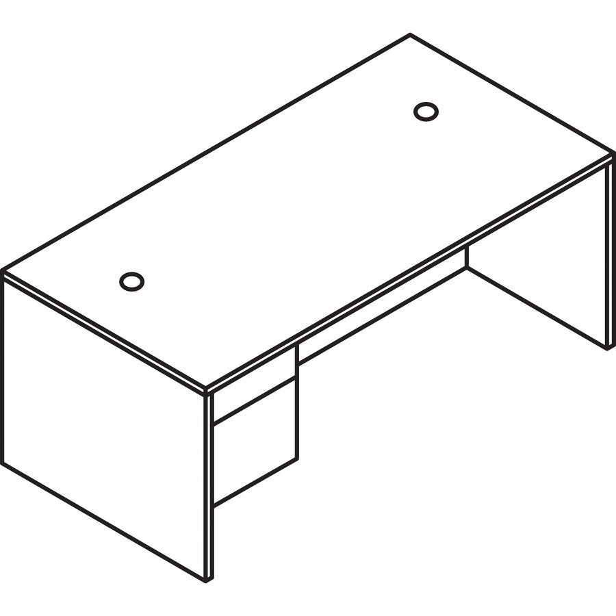HON® 10500 Series Single 3/4-Height Pedestal Desk, Left: Box/File, 72" x 36" x 29.5", Pinnacle (HON10586LPINC)
