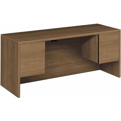 HON® 10500 Series Kneespace Credenza with 3/4-Height Pedestals, 60" x 24" x 29.5", Pinnacle (HON10565PINC)