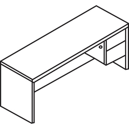 HON® 10500 Series 3/4-Height Right Pedestal Credenza, 72" x 24" x 29.5", Pinnacle (HON10545RPINC)