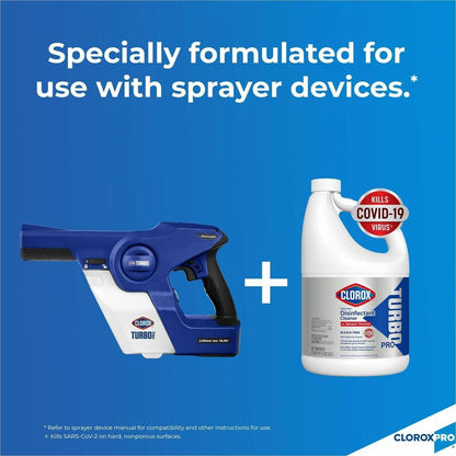 Clorox Turbo Pro Disinfectant Cleaner for Sprayer Devices, 121 fl oz (3.8 quart), Fresh Scent (CLO60091EA)