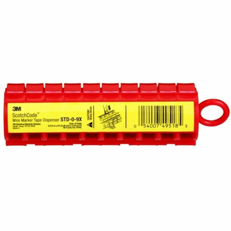 3m-scotchcode-wire-marker-tape-dispenser-std-0-2-width-white-red-transparent-polyester-acrylic-plastic-mmmstd09x_5