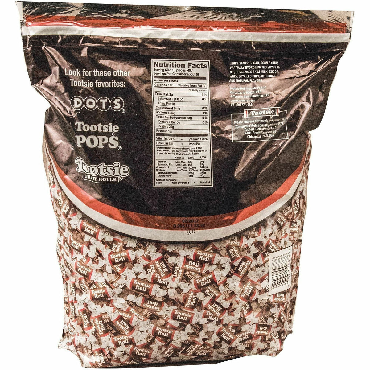 Tootsie Roll Midgees Candy, Assorted, Individually Wrapped, 760 Bag (TOO884580BG)
