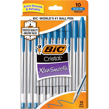 bic-cristal-ballpoint-stick-pens-medium-pen-point-blue-clear-barrel-10-pack-num-bicmsp10be_1