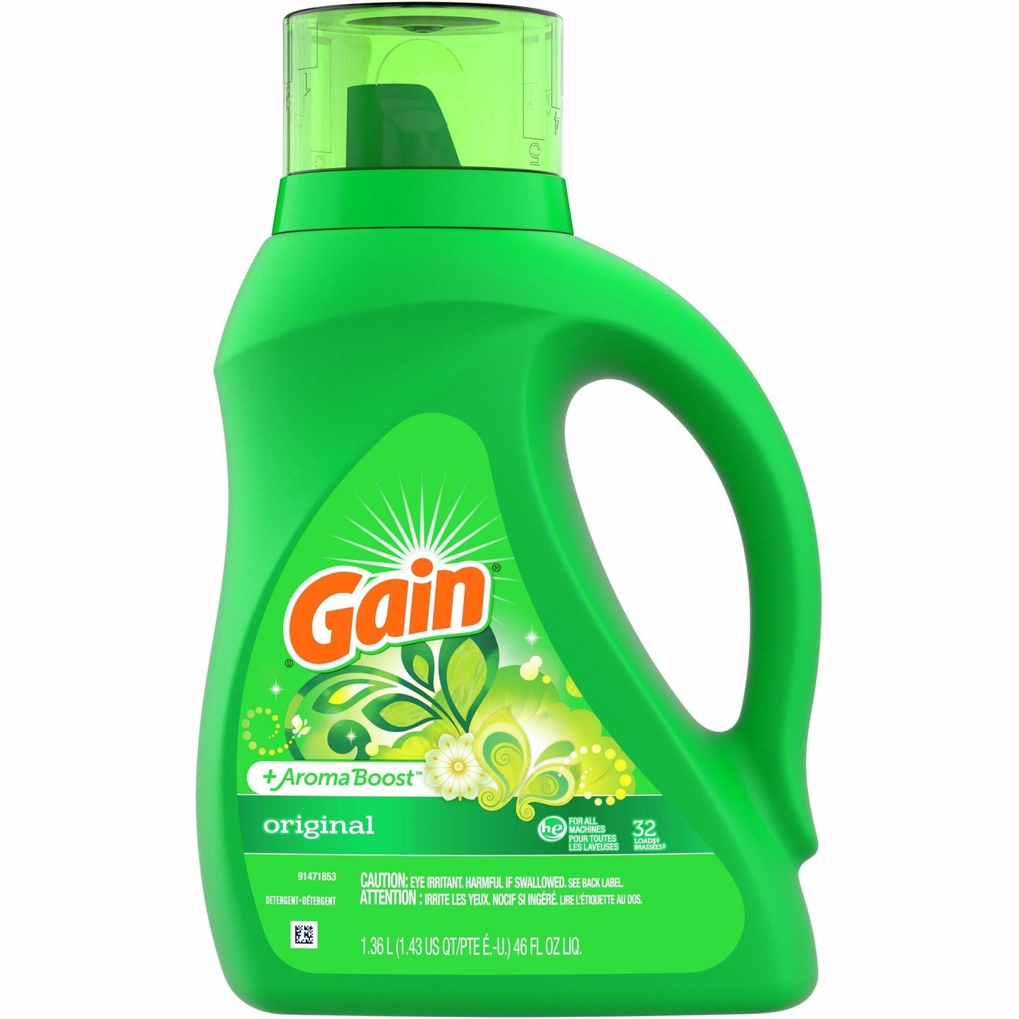 Gain Detergent With Aroma Boost, 46 fl oz (1.4 quart), Original Scent (PGC55861BT)