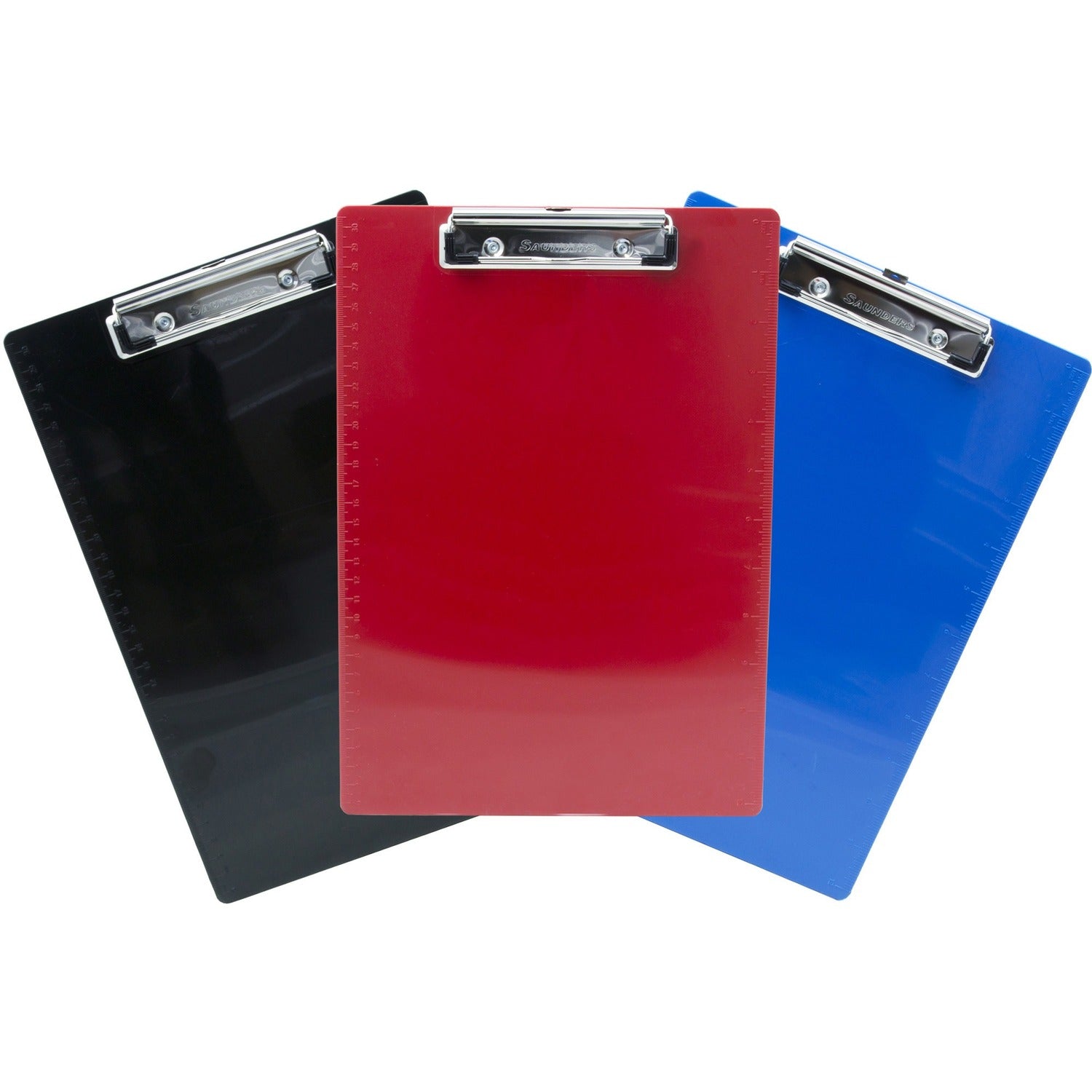 saunders-recycled-plastic-clipboard-0-50-clip-capacity-8-1-2-x-11-low-profile-plastic-multi-3-pack-num-sau22601_1