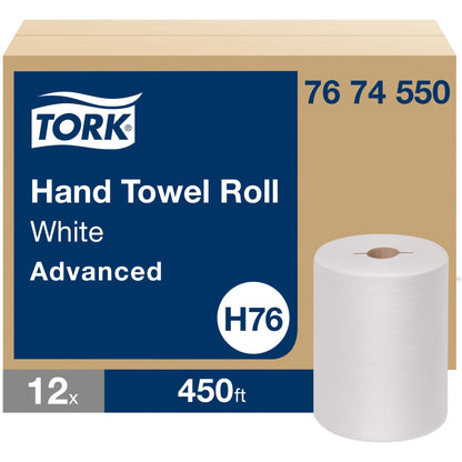 TORK Advanced Hand Towel Roll, 1 Ply, 1 15/16" Core, 12/Carton (TRK7674550)