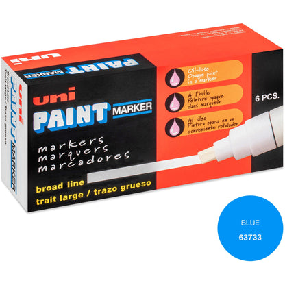 uniball uni-Paint PX-30 Oil-Based Paint Marker, Blue Ink, 6/Box (UBC63733BX)