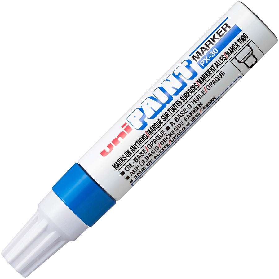 uniball uni-Paint PX-30 Oil-Based Paint Marker, Blue Ink, 6/Box (UBC63733BX)