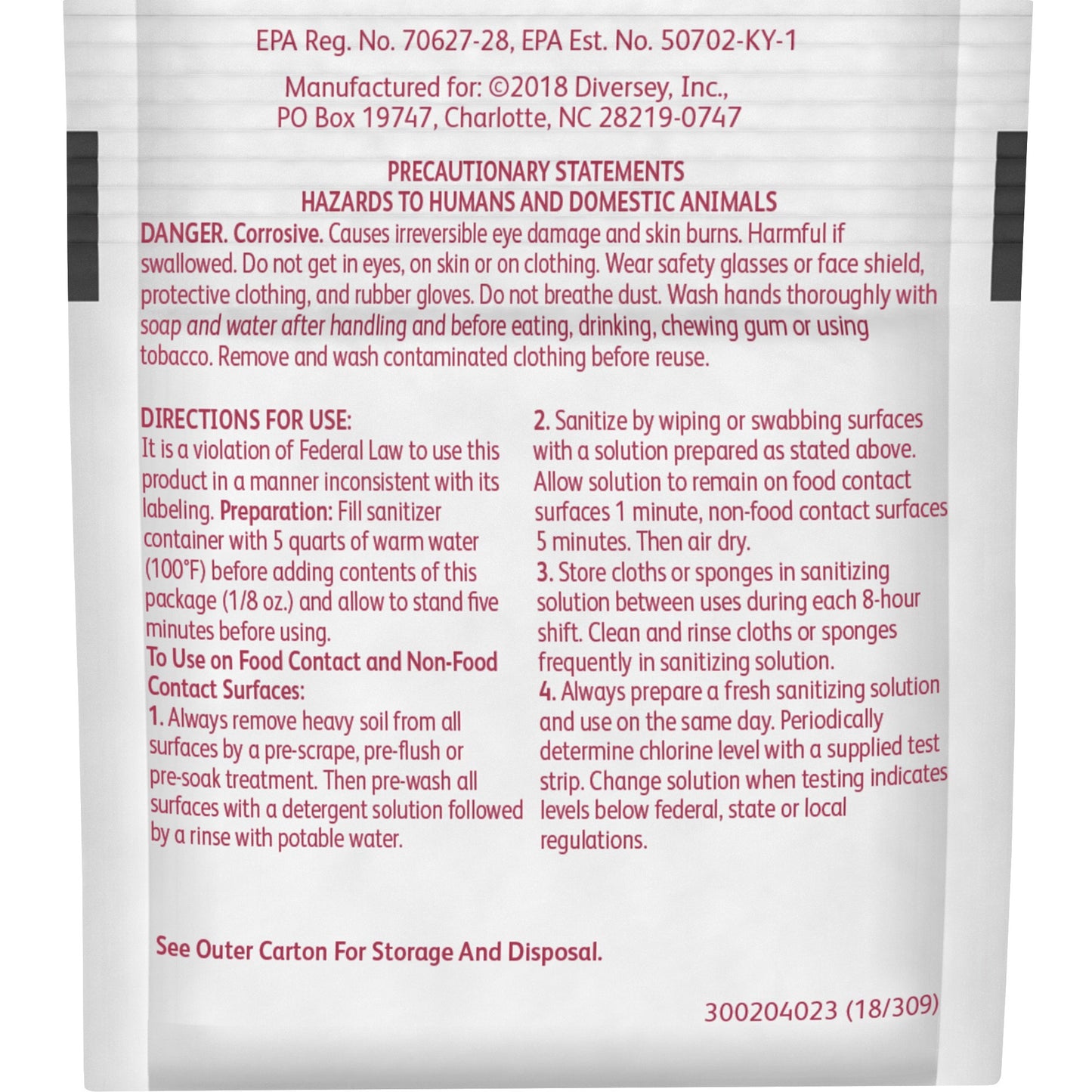 Sani-Sure Multi-Surface Sanitizer, 0.13 oz, Chlorine Scent, Odorless, Yellow, 100/Carton (DVO90670)