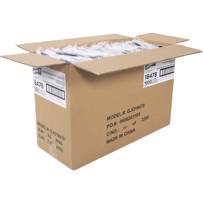 Genuine Joe Medium-weight Individually Wrapped Teaspoons, Black, 1000/Carton (GJO18478)