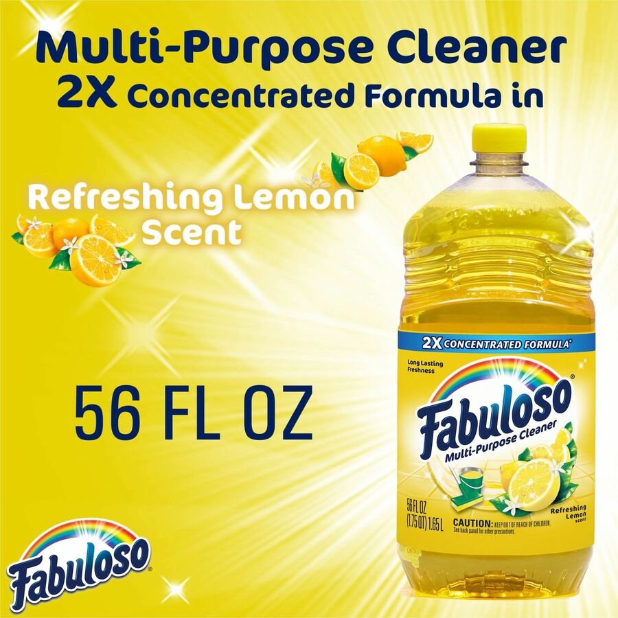 Fabuloso Multi-Purpose Cleaner, 56 fl oz (1.8 quart), Lemon Scent (CPCMX06157A)