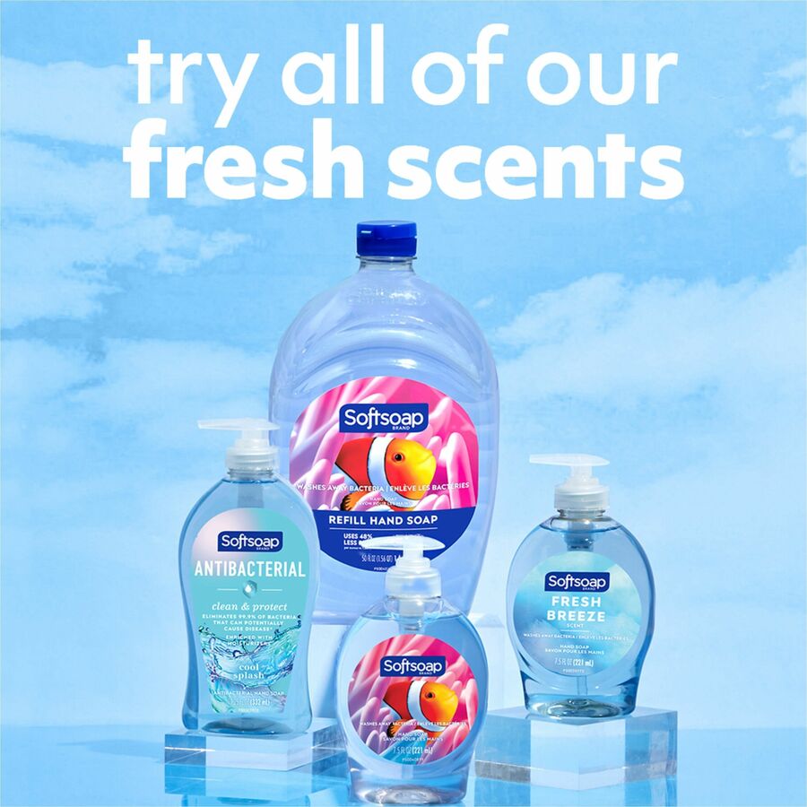 Softsoap Fresh Breeze Hand Soap, Fresh Breeze Scent, 7.50 fl oz, Pump Bottle Dispenser, 6/Carton (CPCUS04964ACT)