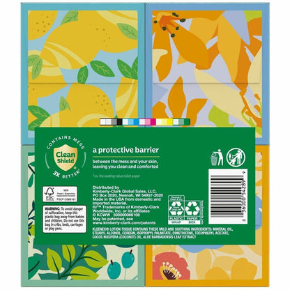 Kleenex Soothing Lotion Tissues, 3 Ply, WhiteBox, 60/Box, 4/Pack (KCC54289)
