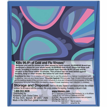 Kleenex Anti-viral Facial Tissue, 3 Ply, 55/Box  (KCC54505)