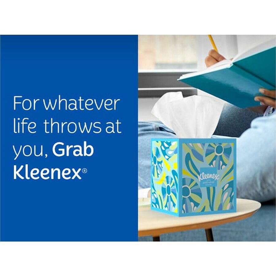 Kleenex Anti-viral Facial Tissue, 3 Ply, 55/Box  (KCC54505)