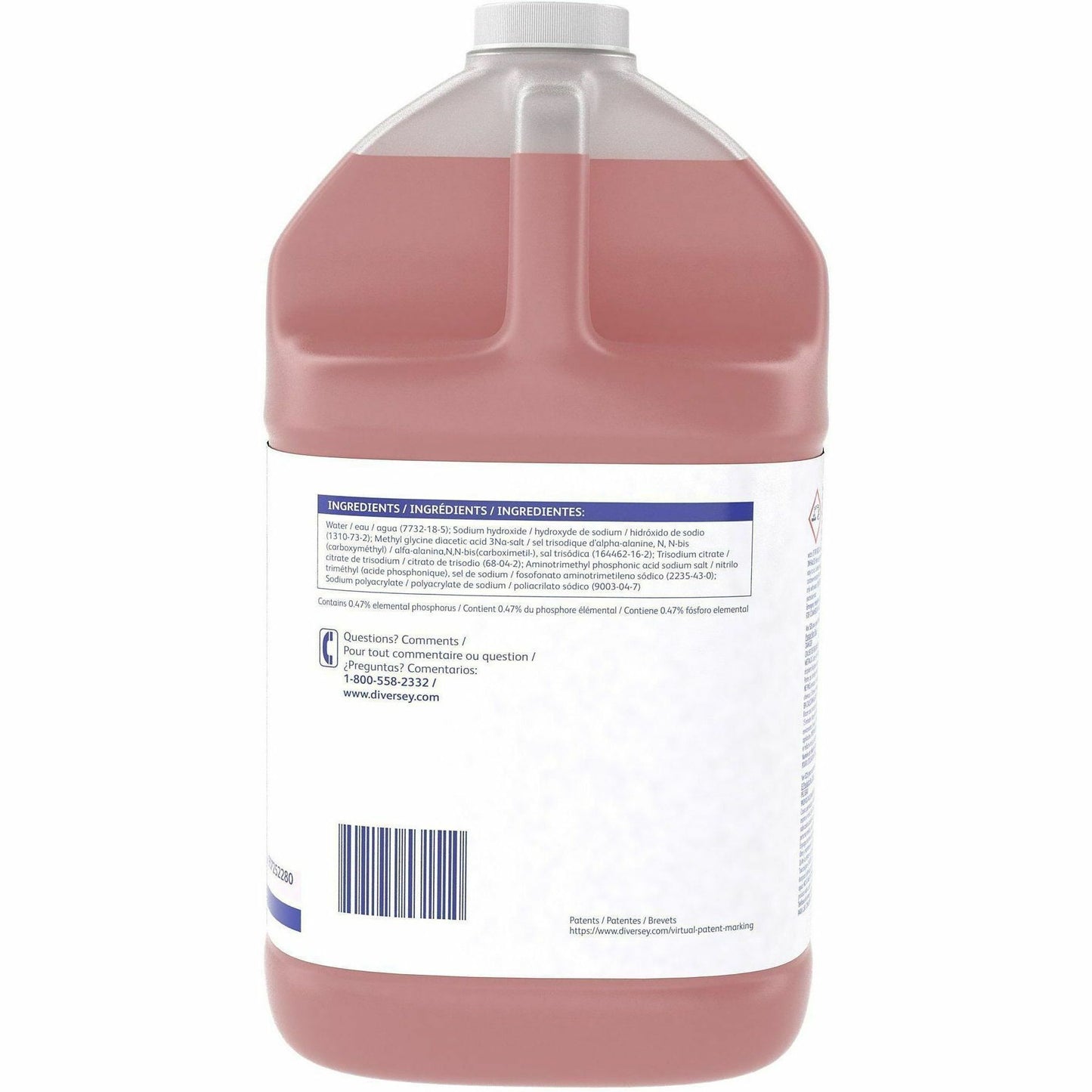 Suma Nova L6 Dishwasher Detergemt, 128 fl oz, 11.5 to 13.9 pH, Characteristic, Ammonia Scent, 4/Carton (DVO957252280)