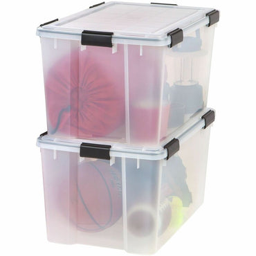 IRIS WeatherTight Heavy-duty Storage Tote, External Dimensions: 23.6" x 17.8" x 14.5", 18.50 gal (IRS110586)