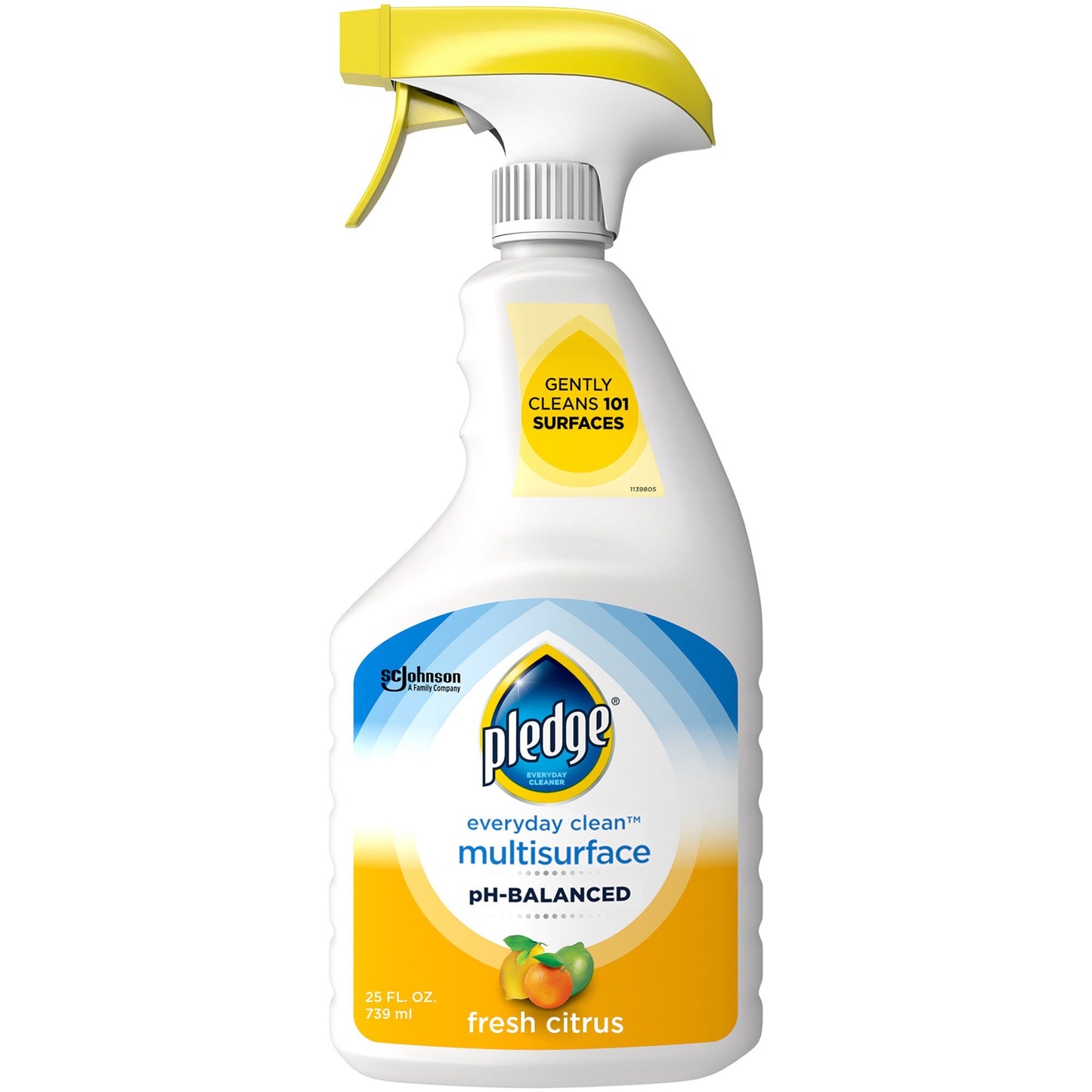 Pledge Everyday Clean pH-Balanced Multisurface Cleaner, 25 fl oz (0.8 quart), Fresh Citrus Scent (SJN336283EA)