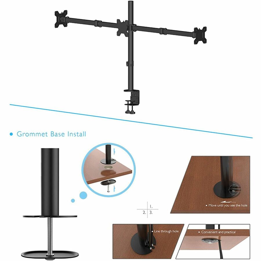 rocelco-rdm3-desk-mount-for-lcd-monitor-3-displays-supported-13-to-27-screen-support-52-91-lb-load-capacity-75-x-75-100-x-100-vesa-mount-compatible-rclrdm3_10