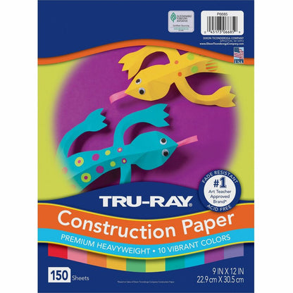 Tru-Ray Construction Paper, Assorted, 150/Pack (PACP6685)