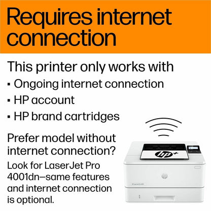 HP LaserJet Pro 4001dne Desktop Wired Laser Printer (HEW2Z600E)