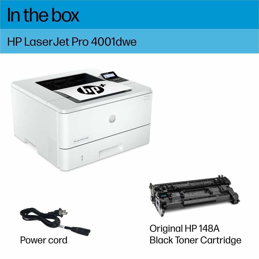 HP LaserJet Pro 4001dwe Desktop Wireless Laser Printer (HEW2Z601E)
