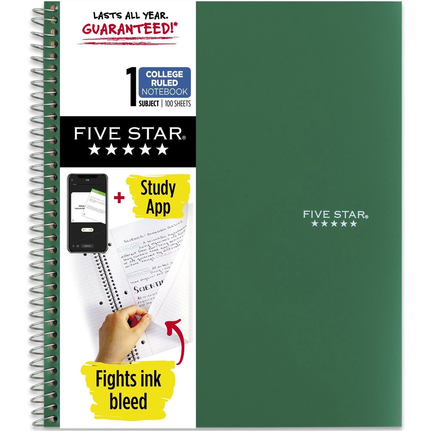 five-star-wirebound-notebook-1-subject-s-100-sheets-100-pages-wire-bound-forest-green-cover-num-mea820002ce1_1