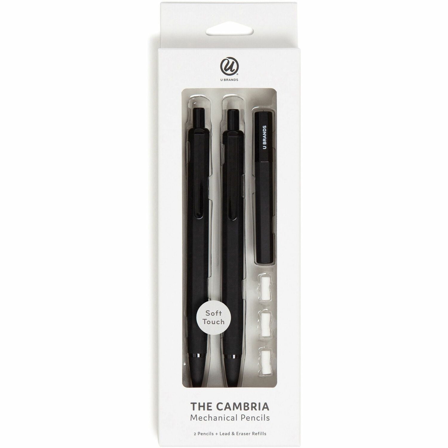 u-brands-cambria-mechanical-pencils-2-lead-refillable-matte-black-barrel-1-pack-num-ubr2410u0424_1