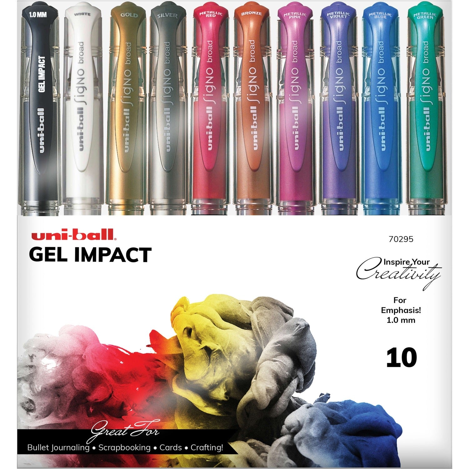 uni-ball-gel-impact-metallic-ink-pen-bold-pen-point-1-mm-pen-point-size-assorted-gel-based-ink-10-pack-num-ubc70295_1