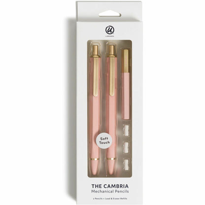 u-brands-cambria-mechanical-pencils-2-lead-refillable-matte-blush-barrel-1-pack-num-ubr2412u0424_1