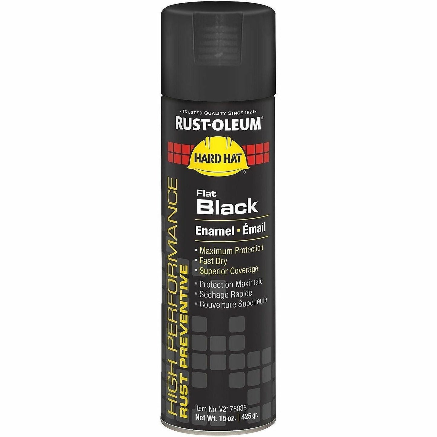 Rust-Oleum Protective Enamel Spray Paint, Gloss, Flat Black, 15 fl oz, 6/Carton (RSTV2178838)