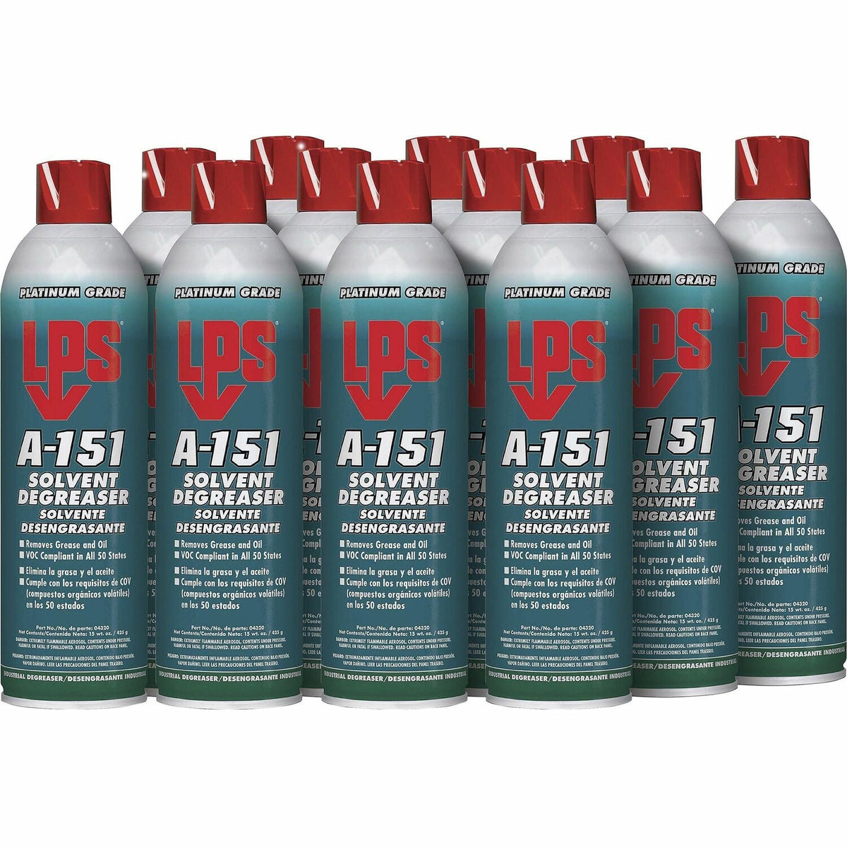 Lps 151 LPS A-151 Solvent Degreaser, Aerosol, 15 fl oz (0.5 quart), 12/Carton ...
