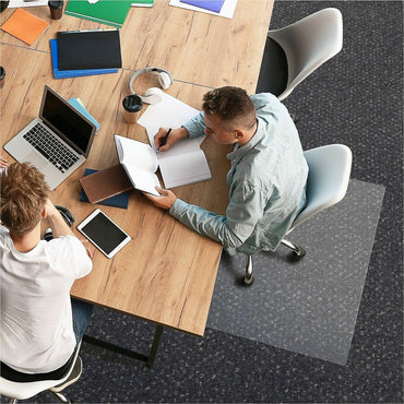 Ecotex Marlon BioPlus Ecotex Marlon BioPlus Eco Friendly Carbon Neutral Chair Mat for Low/Medium Pile Carpets, Clear, Rectangular (FLRNCCMFLBG0003)