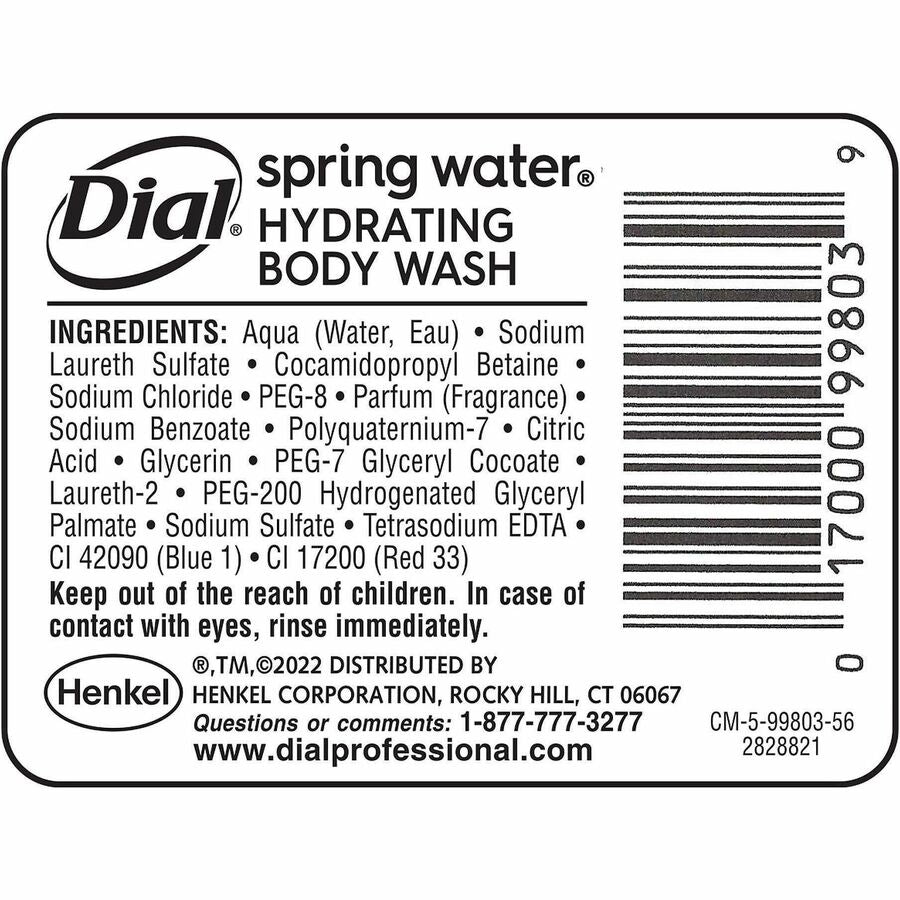 Dial Professional Versa Body Wash Dispenser Refill, Spring Water Scent, 15 fl oz (DIA99804EA)