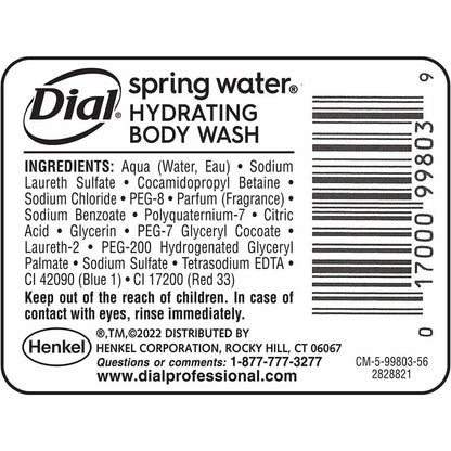 Dial Professional Versa Body Wash Dispenser Refill, Spring Water Scent, 15 fl oz (DIA99804EA)