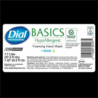 Dial Professional 1700 Manual Refill Foaming Handwash, Fragrance-free Scent (DIA32499EA)