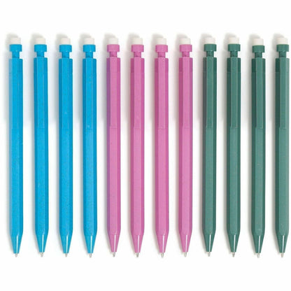 U Brands U-Eco Speckled Hex Mechanical Pencils, 0.7 mm Green, Pink, Blue, Gray Lead, Green, Pink, Blue Barrel, HB/#2 (UBR6591U0124)