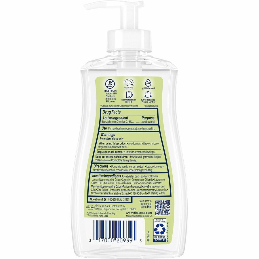 Dial White Tea Antibacterial Hand Soap, White Tea Scent, 11 fl oz (DIA20940EA)
