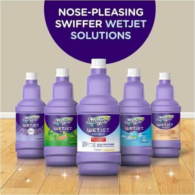 Swiffer WetJet Wood Floor Cleaner Solution Refill, 40.6 fl oz (1.3 quart) (PGC77133BT)