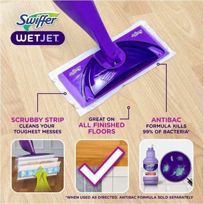 Swiffer WetJet Wood Floor Cleaner Solution Refill, 40.6 fl oz (1.3 quart) (PGC77133BT)