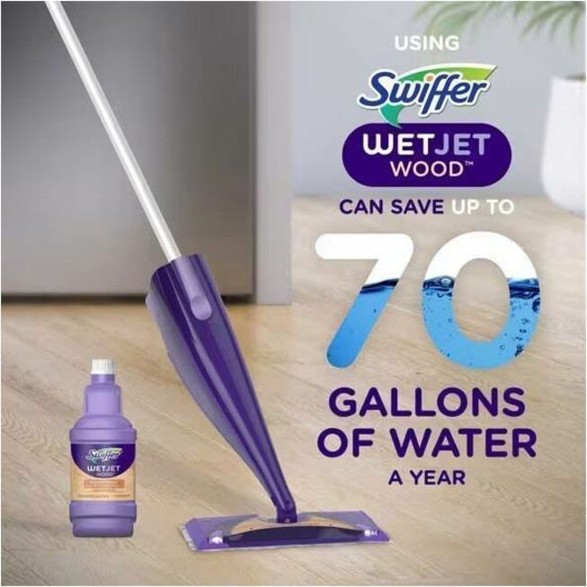 Swiffer WetJet Wood Floor Cleaner Solution Refill, 40.6 fl oz (1.3 quart) (PGC77133BT)