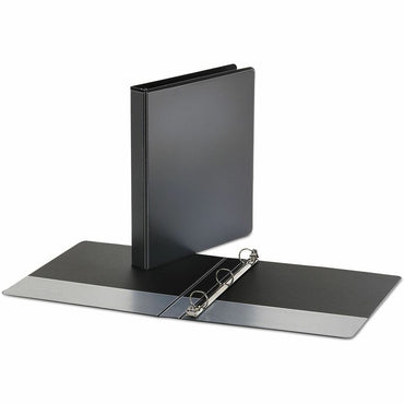 Universal Economy Round Ring View Binder, 3 Rings, 1" Capacity, 11 x 8.5, Black (UNV20961)