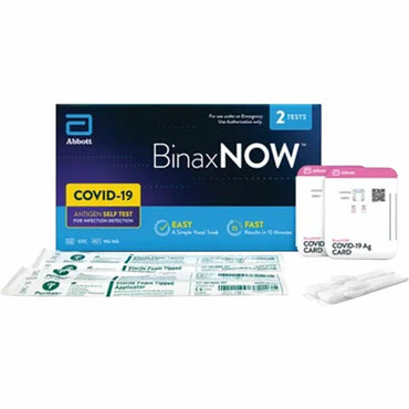 BinaxNOW Rapid Antigen Test Kit, Kit for COVID-19, 2/Box (WSHTSTABN2)