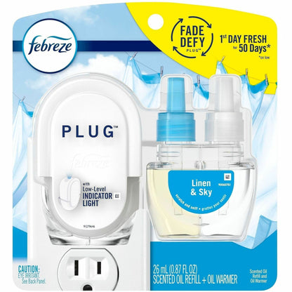 Febreze Plug Linen/Sky Oil Refill, Oil, 0.8 fl oz, Linen & Sky (PGC68235EA)