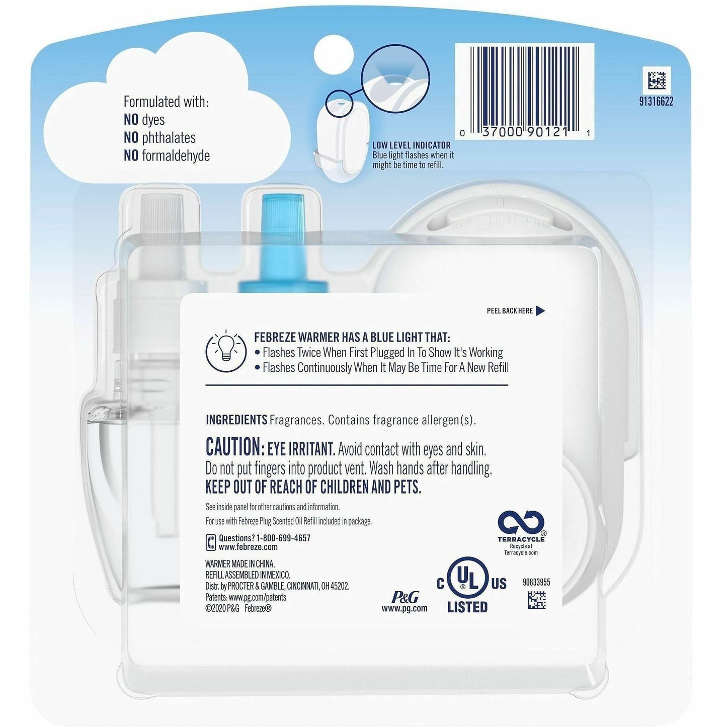 Febreze Plug Linen/Sky Oil Refill, Oil, 0.8 fl oz, Linen & Sky (PGC68235EA)