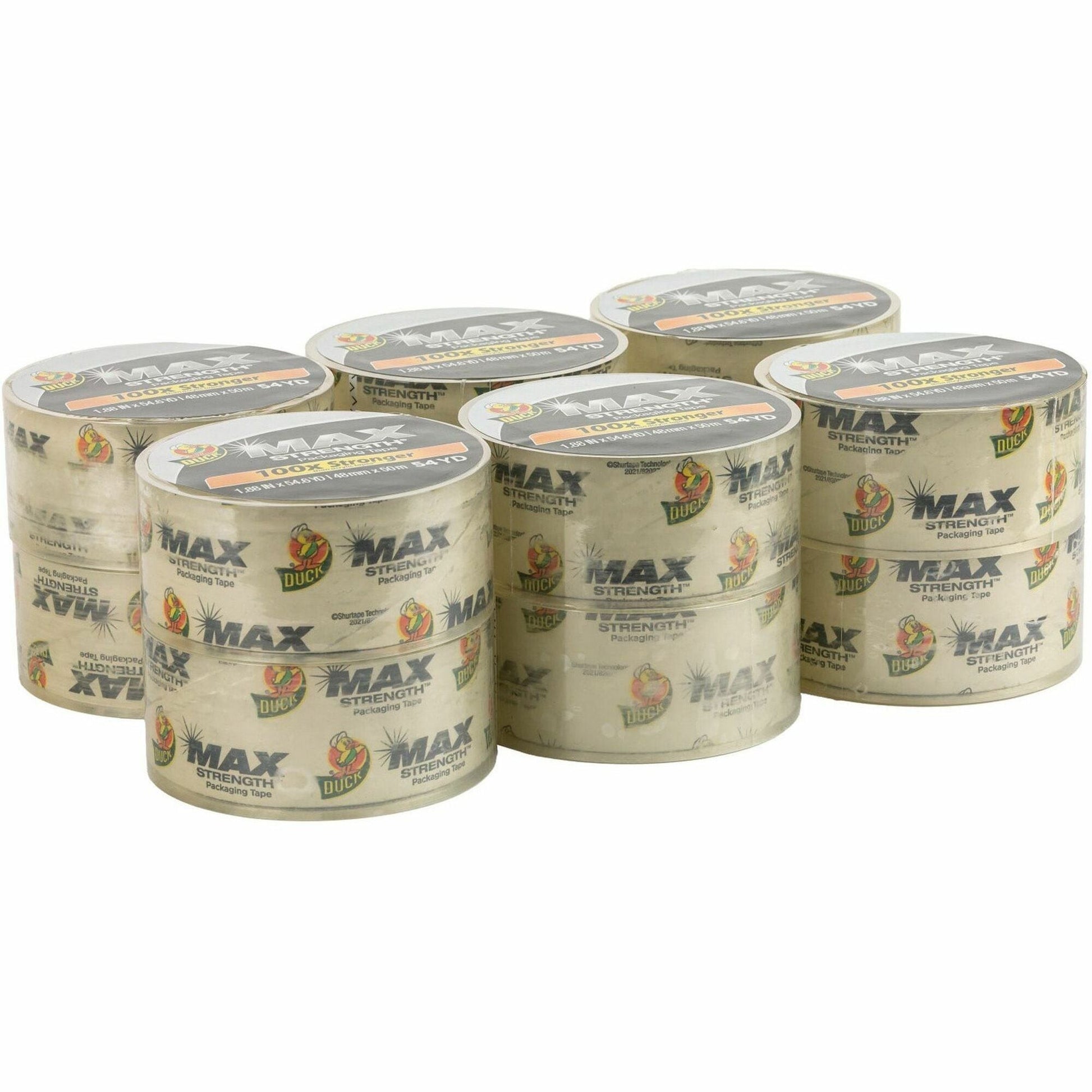 duck-max-strength-packaging-tape-54-60-yd-length-x-1-88-width-clear-12-pack-duc287734_1