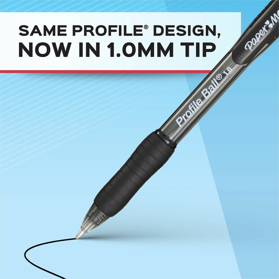 Paper Mate Profile Retractable Ballpoint Pens, Black Ink, 4/Pack (PAP2095467)