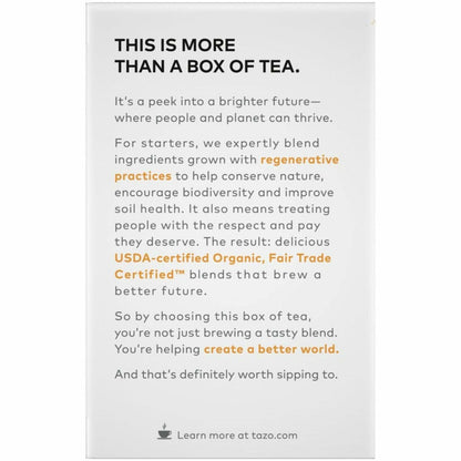Tazo Tea Bags, Organic Chai, 16/Box, 6 Boxes/Carton (TZO00305BX)